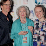 Jennifer Townsend, Stuart Ferrier, and Sarah Ferrier with CATE award