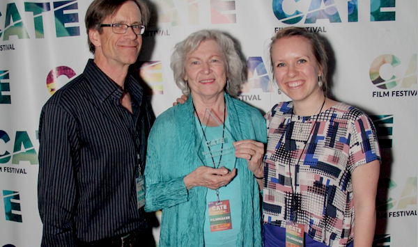 Jennifer Townsend, Stuart Ferrier, and Sarah Ferrier with CATE award