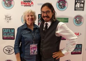 Jennifer with Adam Rocha, Director of San Antonio Film Festival