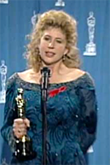 Callie Kouri accepting an Oscar for Best Screenplay.